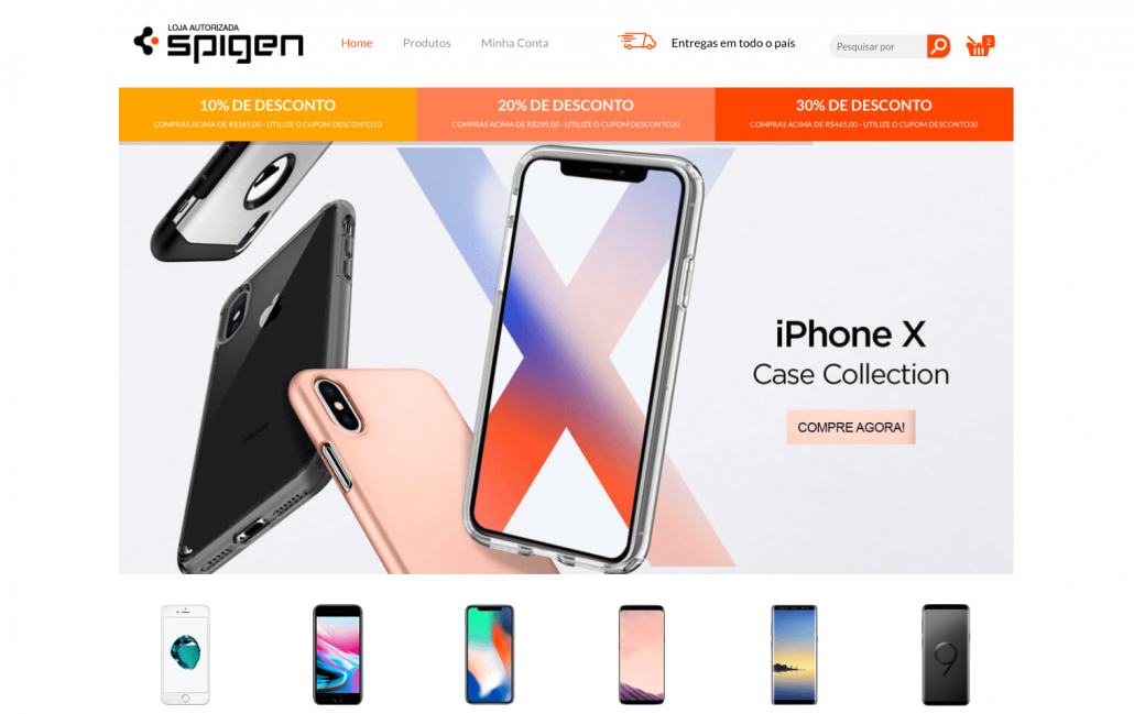 Criacao site ecommerce spigen brasil Digital Prime Web Solutions