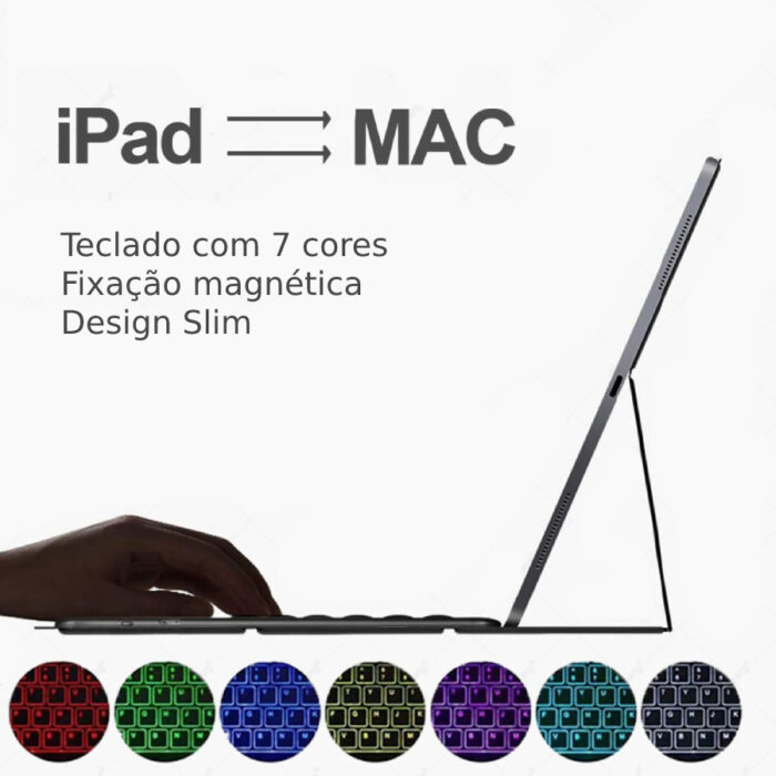 capa ipad teclado magic keyboard teclado portugues